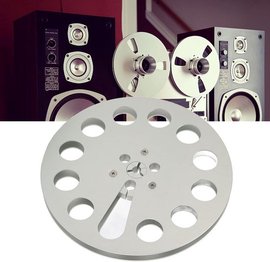 Lege 1/4 7 Inch Tape Reel met 11 gaten, universele open reel voor geluidstape, aluminium opname reel voor NAB en audio-opnames — afbeelding 2