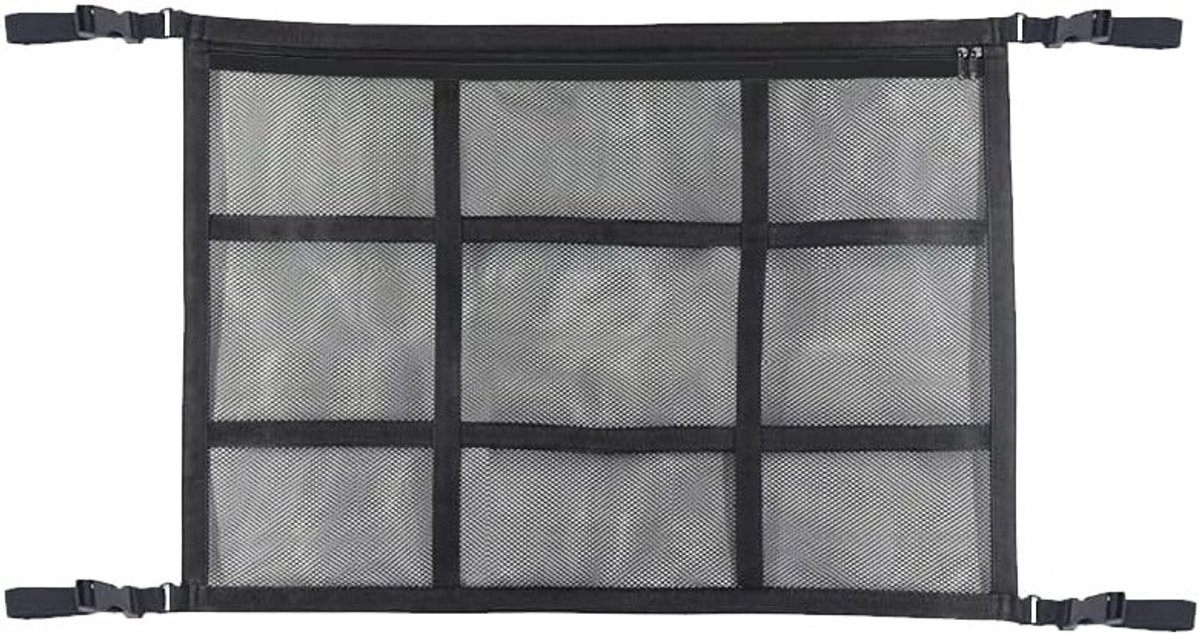 Dubbele Laag Mesh Carcover Net Bag voor SUV's, Trucks, Camping en Reizen - Ideaal voor Bescherming en Opslag