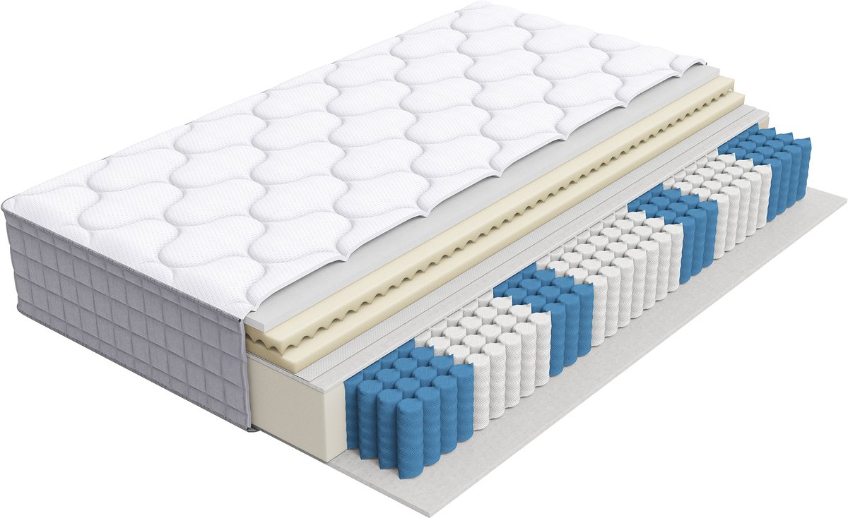 Matras- 90x200 - 7 zone- 25cm dik - Pocketveringmatras - Ergonomisch - Duurzaam