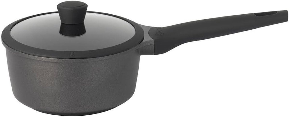 Keramische Steelpan - Kookpan - Gezond Koken - PFAS-vrije Coating - 18 cm - Zwart
