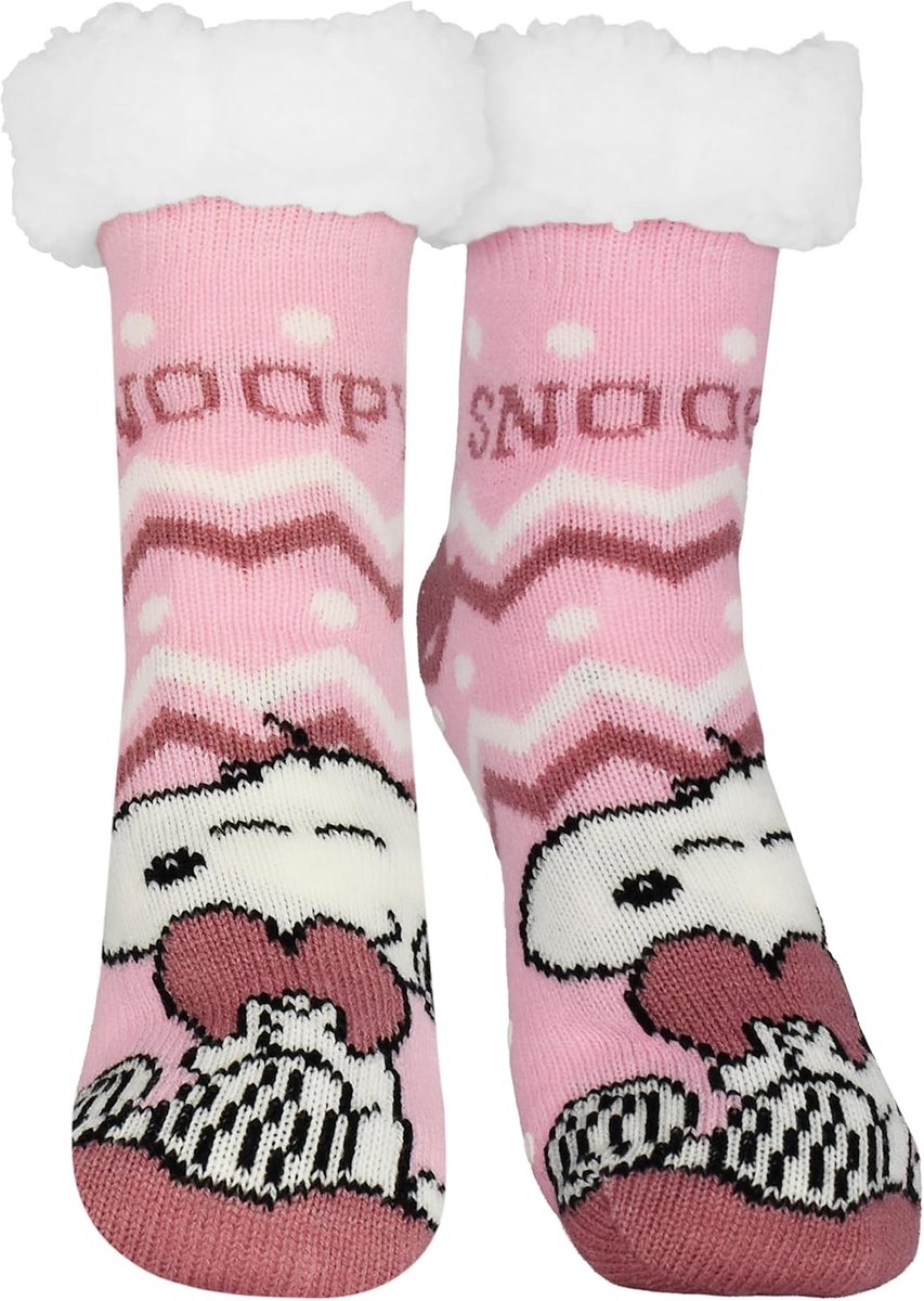 Huissokken Dames - Knuffelsokken Wintersokken - Gezellige Avonden - Zacht Pluche Materiaal - EU Standaard - Roze