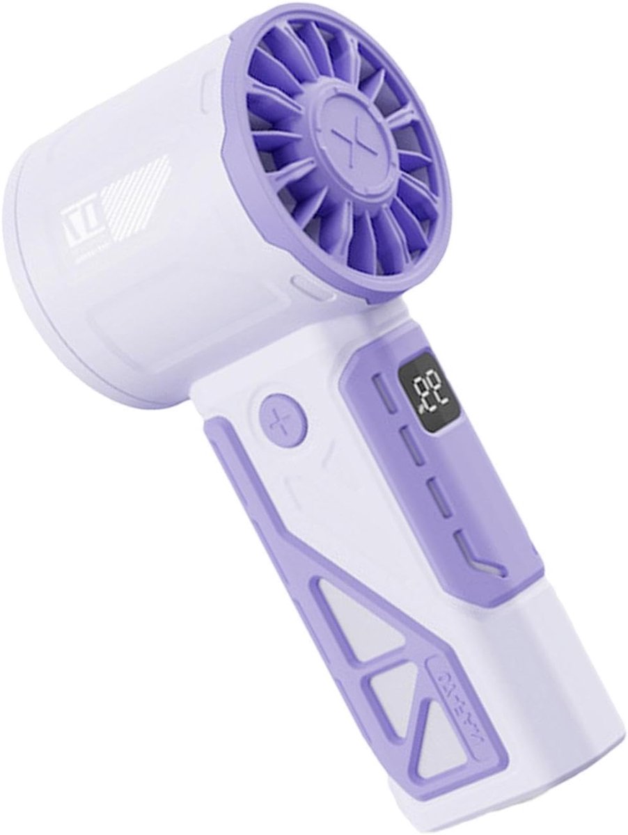 Draagbare Ventilator - Handventilator Persoonlijk - Persoonlijke Koeling - Verstelbare Windsnelheden - 145 x 66 x 59 cm - Paars