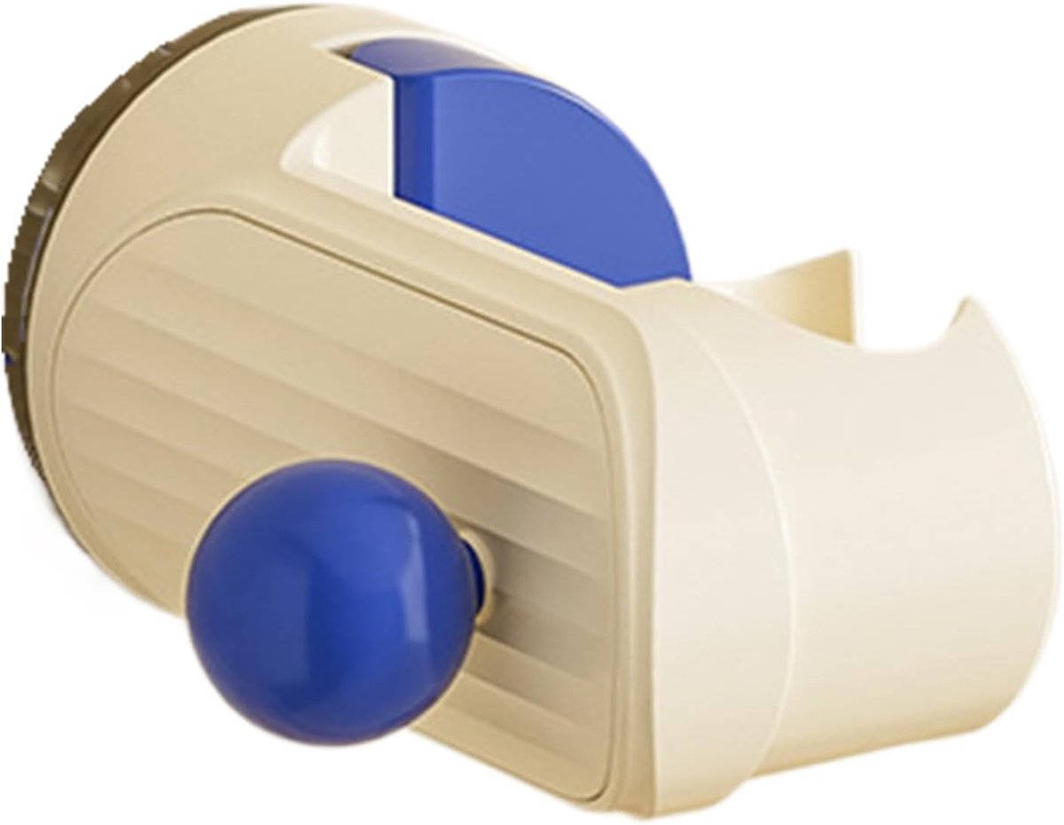 Douchekophouder - Handdouche houder - Douchen Personaliseren - Zonder Boren - 10.5 x 6 cm - Blauw