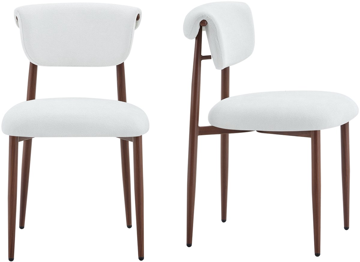 Merax Eetkamerstoelen Set van 2 - Stoffen Eetkamerstoel Zonder Armleuning - Moderne Keuken
