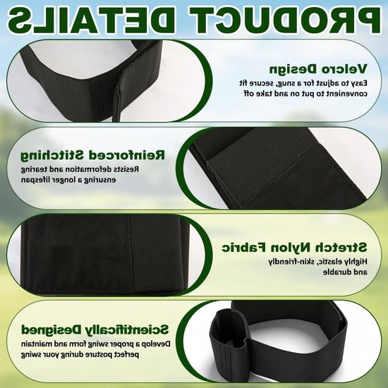 Verstelbare golf-trainingshulp armband voor vliegcorrectie en stabiliteit, ideale golfaccessoires voor beginners en ervaren spelers — afbeelding 2