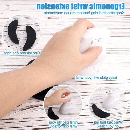 Ergonomische Polssteun voor Muis, Lichtgewicht en Glijdende Polssteun voor Laptop en Gaming, Ideaal voor Kantoor en Thuisgebruik — afbeelding 4