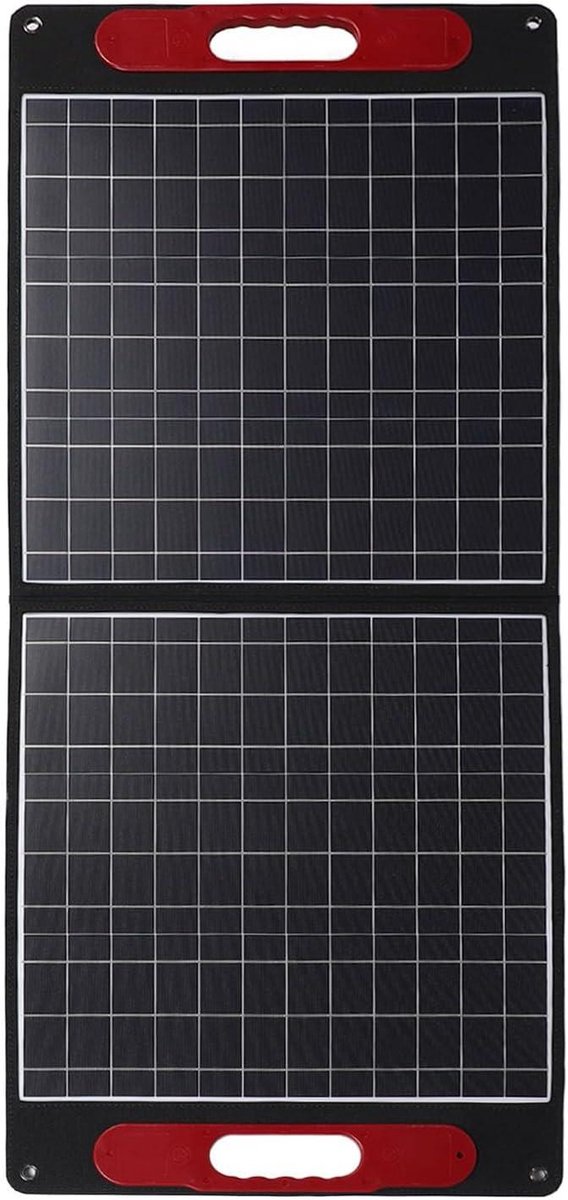 Draagbaar Zonnepaneel - Opvouwbare Zonnelader - Energie Opwekken - Hoge Efficiëntie - 100W Vermogen - Zwart