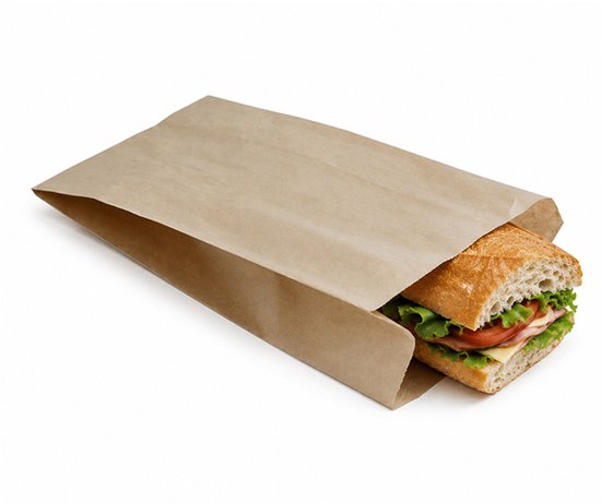 Broodzak - Medium Kraft - 18x6x37cm - 1.000 st/ds. — afbeelding 2
