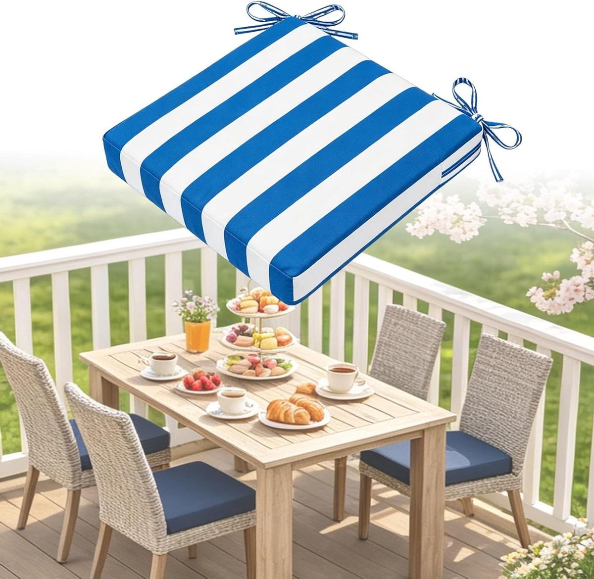 Buitenkussens Stoelen - Zitkussens Tuinstoel - Comfortabel Zitten - Waterdichte Polyesters