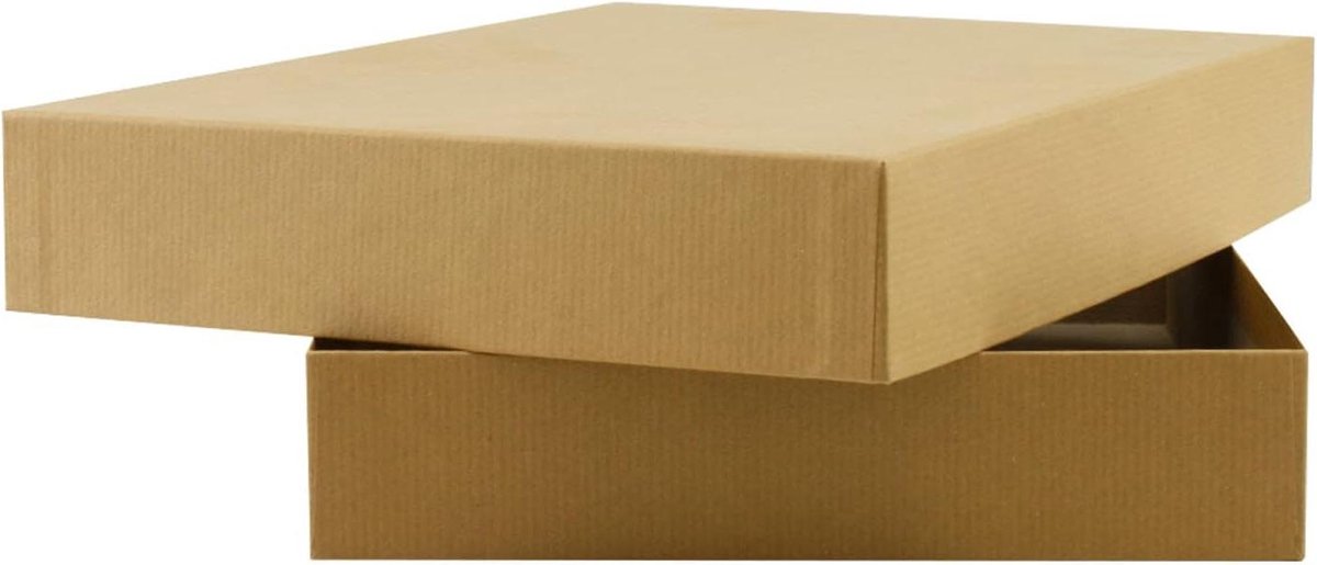 Cadeaudozen met deksel - Opbergdozen Kraft - Cadeaus Verpakken - Stabiele Kartonnen Constructie - 100 stuks B5 - Bruin