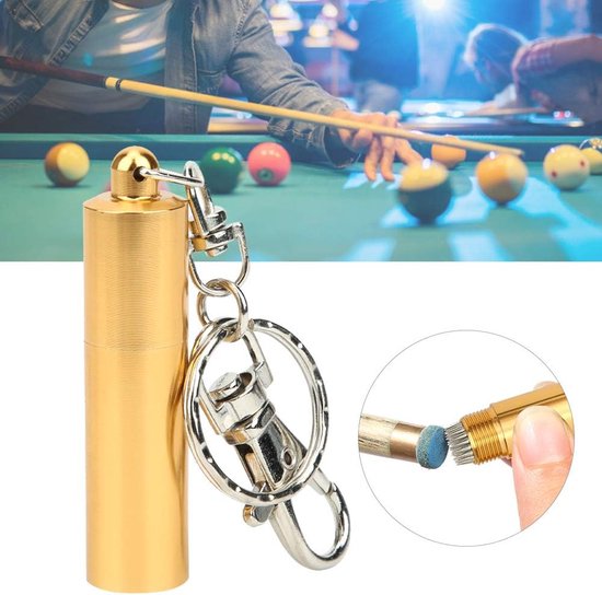 Poolkeu Tip Tool - Reparatieaccessoire Keu - Biljartspel Onderhoud - Roestvrijstalen Constructie - 23x05 Inch - Goud — afbeelding 2