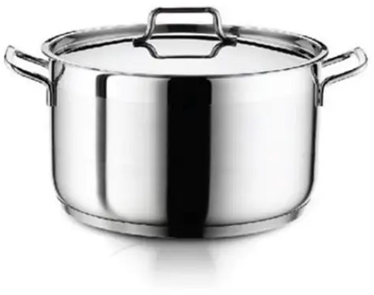 Hascevher Anett kookpot inox 18/10 roestvrij staal 30 x 14 cm 10 liter dubbele bodem