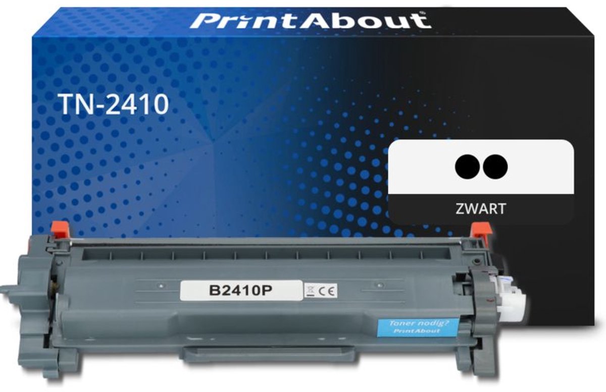 PrintAbout huismerk Toner TN-2410 Zwart Multipack geschikt voor Brother