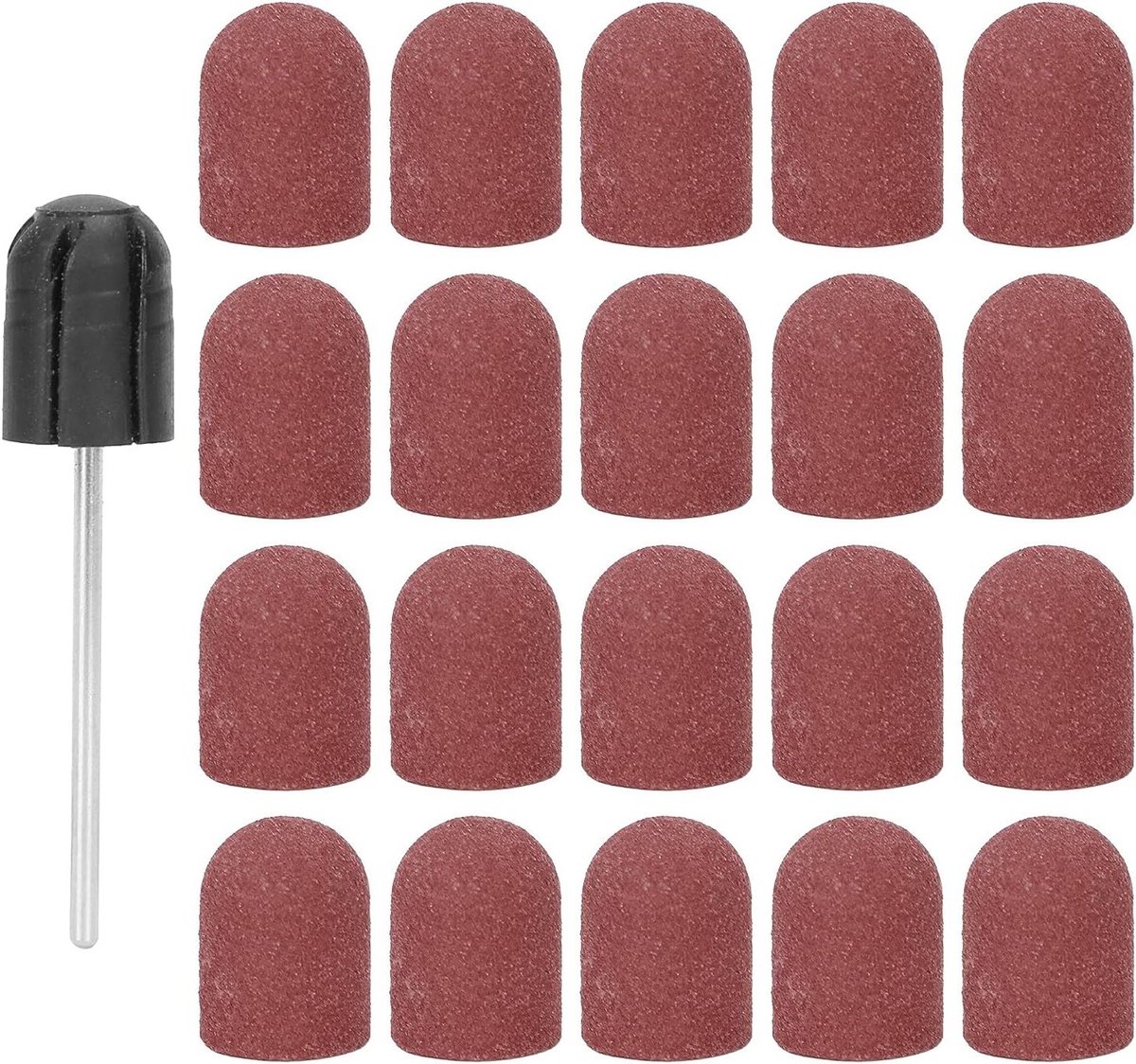 20 Stuks Schuurcaps voor Nagels - Schuurbanden en Nagelvijl Bits voor Professionele Manicure en Pedicure