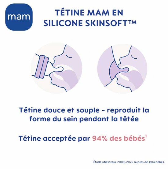 MAM-glazen fles - 260 ml - 0 tot 6 maanden - Speenstroom 2 - Roze — afbeelding 4
