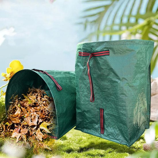 Blad Verzamelaar Zakken - Tuinafval Zakken - Gazon Opruimen - Hittebestendig Materiaal - 270L - Groen — afbeelding 3
