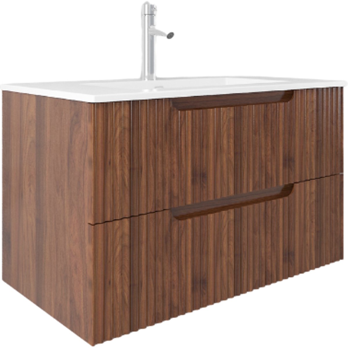 LINEA UNO - Grona 100 - Walnoot - Badmeubel - - 301707