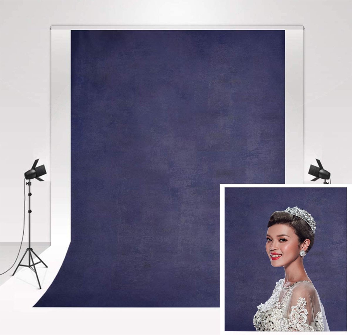 MTTproducts - Achtergrond - Fotografie Achtergrond - Professionele Kwaliteit - Diep paars - Retro Sweet Gothic - Geschikt voor Baby Portret - 5x7ft