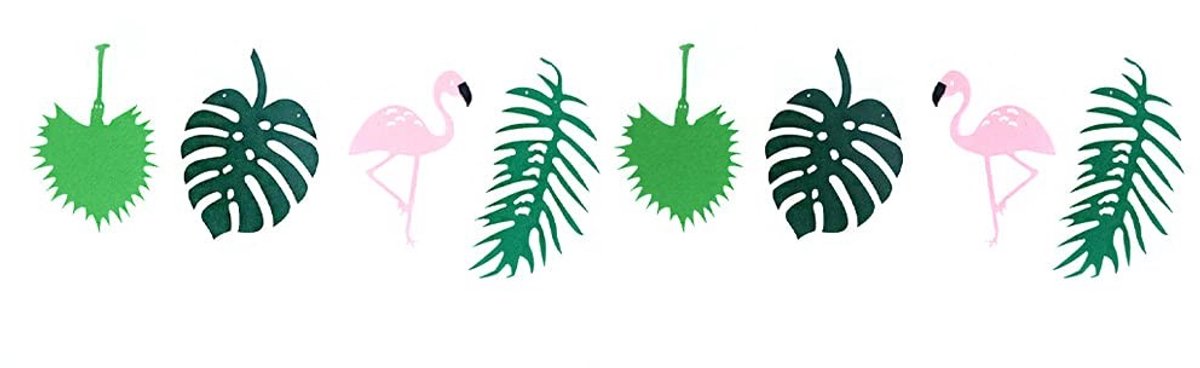 NTH products- Feestversieringen 4 Sets - Tropische Flamingo/Blad Banner - Hawaiiaanse Verjaardag - Decoratie 3M - Perfect voor Feestkamer - Feestdecoratie