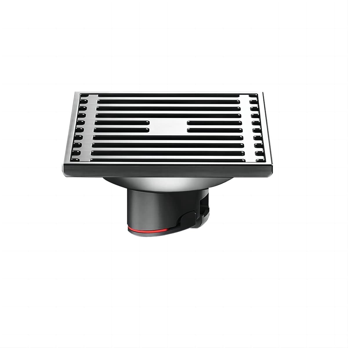 Dailygoods- Afvoerafdekking Roestvrij Staal - Geurremmend - Vierkant 10x10 cm - Groot Drainagegebied - Waterafvoer - U-vormig Wateropslagniveau - Afvoerputje