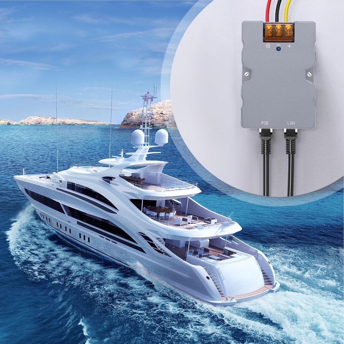 PoE Injector Adapter - Power over Ethernet Injector - Netwerkapparatuur Voeden - Hoge Vermogensuitgang - 320W - Aluminium