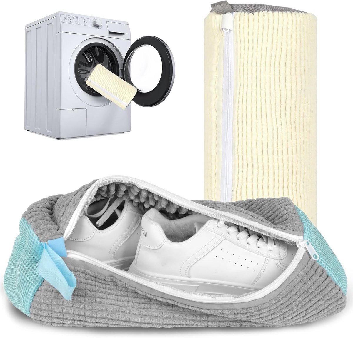 Schoenwaszakken voor de wasmachine - 2 stuks, ideaal voor het reinigen van schoenen, waszak voor sneakers en laarzen