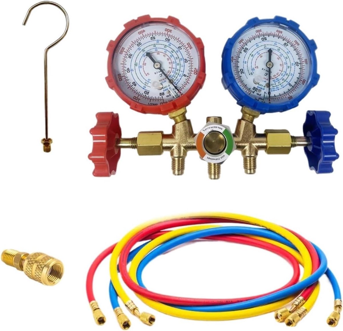 Manifold Gauge Set - Koelmiddel Meter - Airco Vullen - Precisie Meting - 200 PSI - null