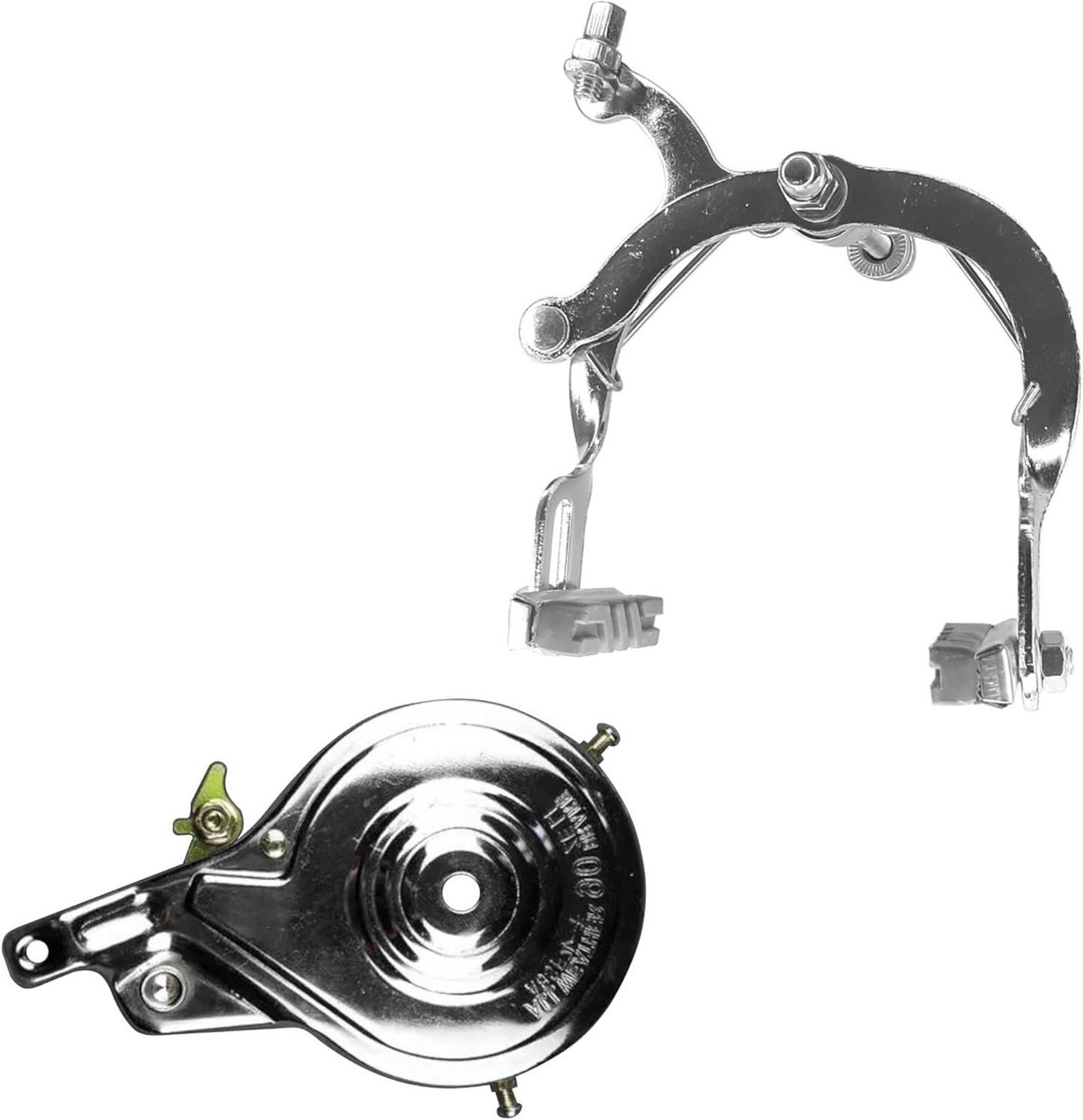 Fietsremmen U-vorm - Trommelrem set - Veilig Fietsen - Verzinkt staal - 90 mm diameter - Zilver