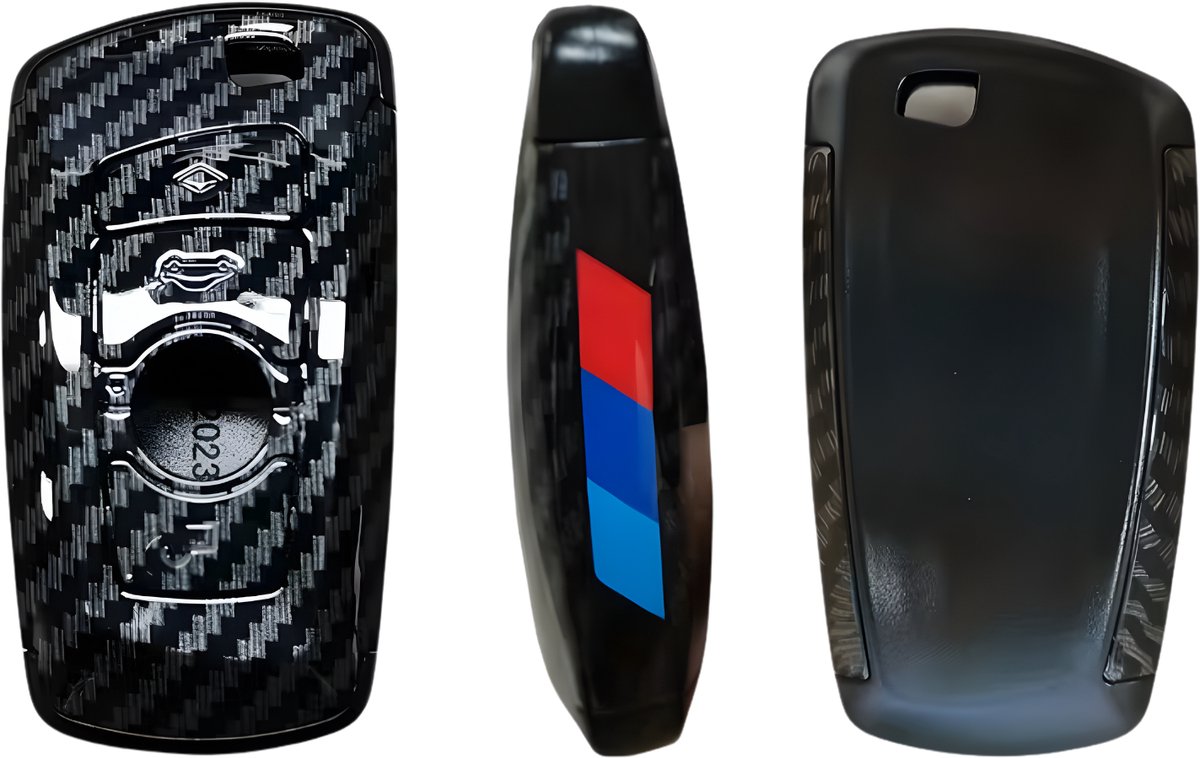 Premium Sleutelcover - Carbon Look - Sleutelhoesje Geschikt voor Sleutelhoesje Geschikt voor BMW 1 serie / 3 serie / 5 Serie / 7 Serie / X1 / X3 / X4 / X5 / F20 / F30 / F31 / F34 / M - Key Cover - Auto Accessoires