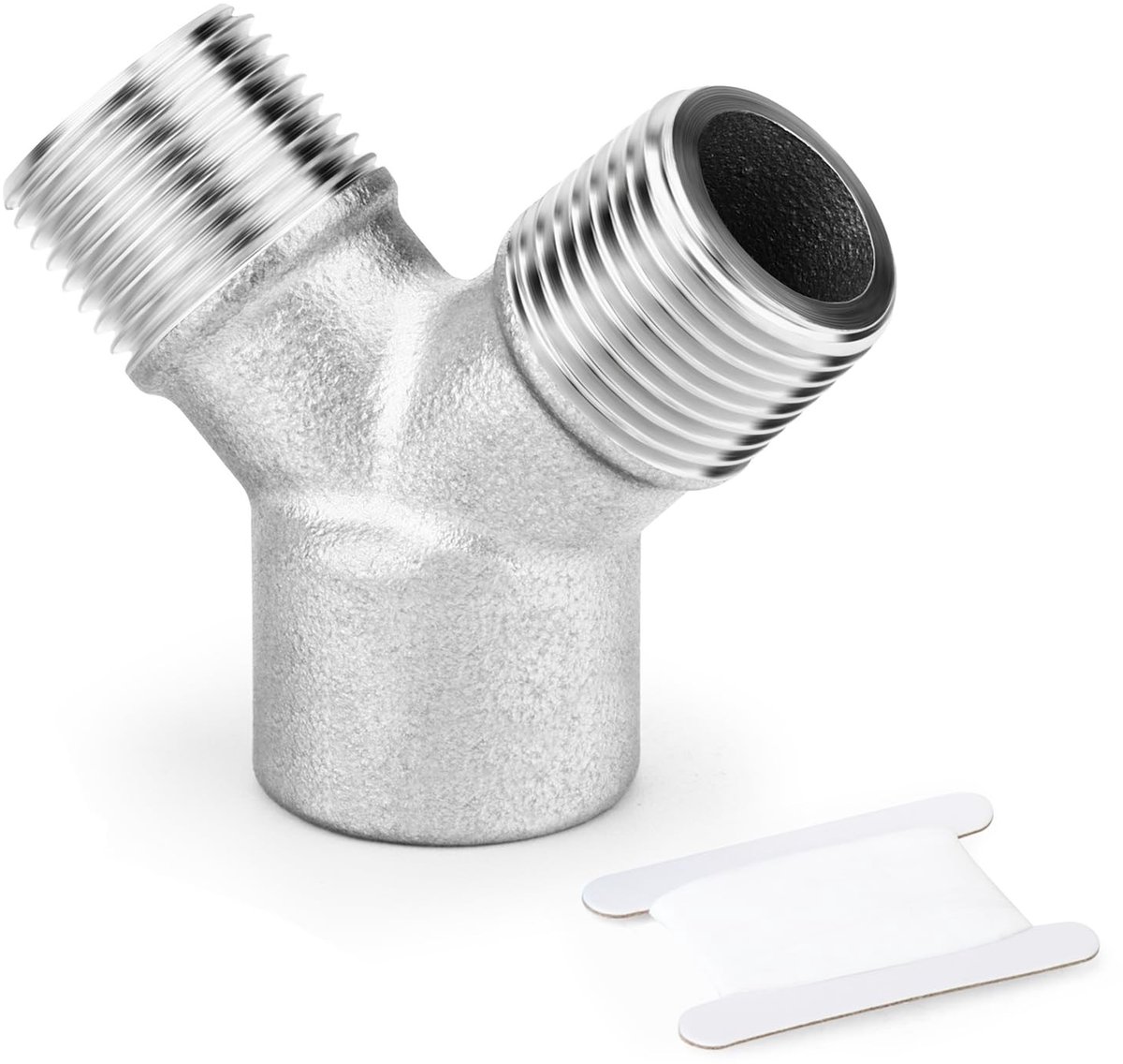 JHUBERS- Y-stuk 3/8" BSP - 3-weg Fitting - Roestvrij Staal 304 - Schroefdraadverdeler - Vloeistofverdeling - Lekvrije Verbindingen