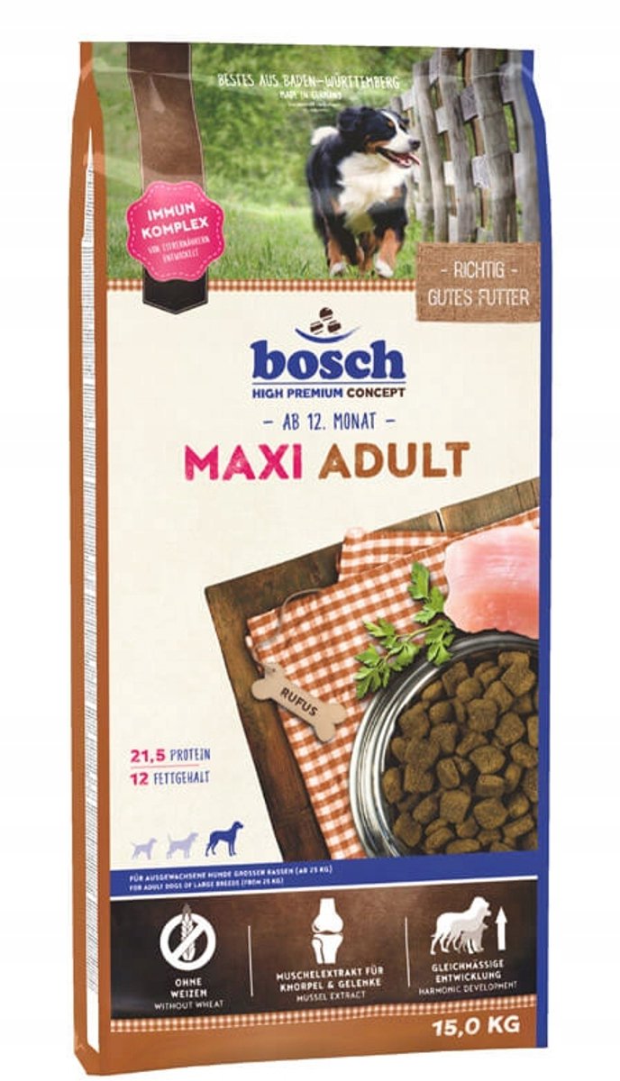 Bosch Bosch Adult Maxi - Hondenvoer - Grote Rassen - 15kg