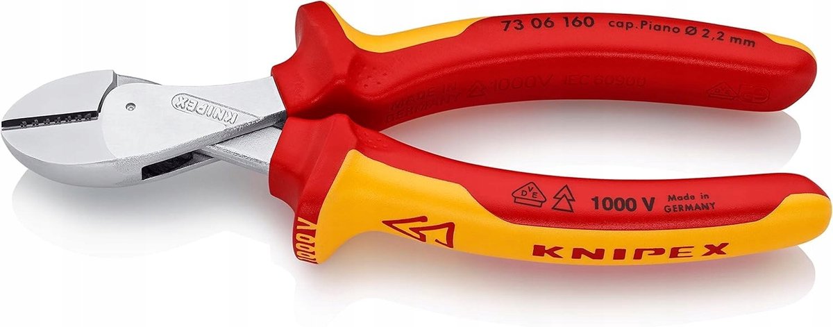 Knipex X-Cut zijsnijder 160 mm - hoge hefboomwerking, FDE geïsoleerd