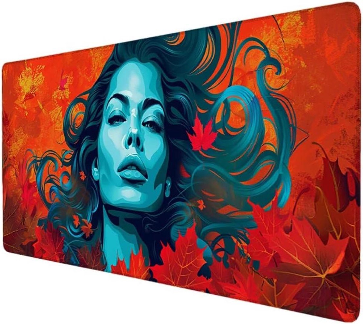 Grote muismat - Bureaumat onderlegger - Comfortabel werken - Antislip onderkant - 120x60 cm - Zwart