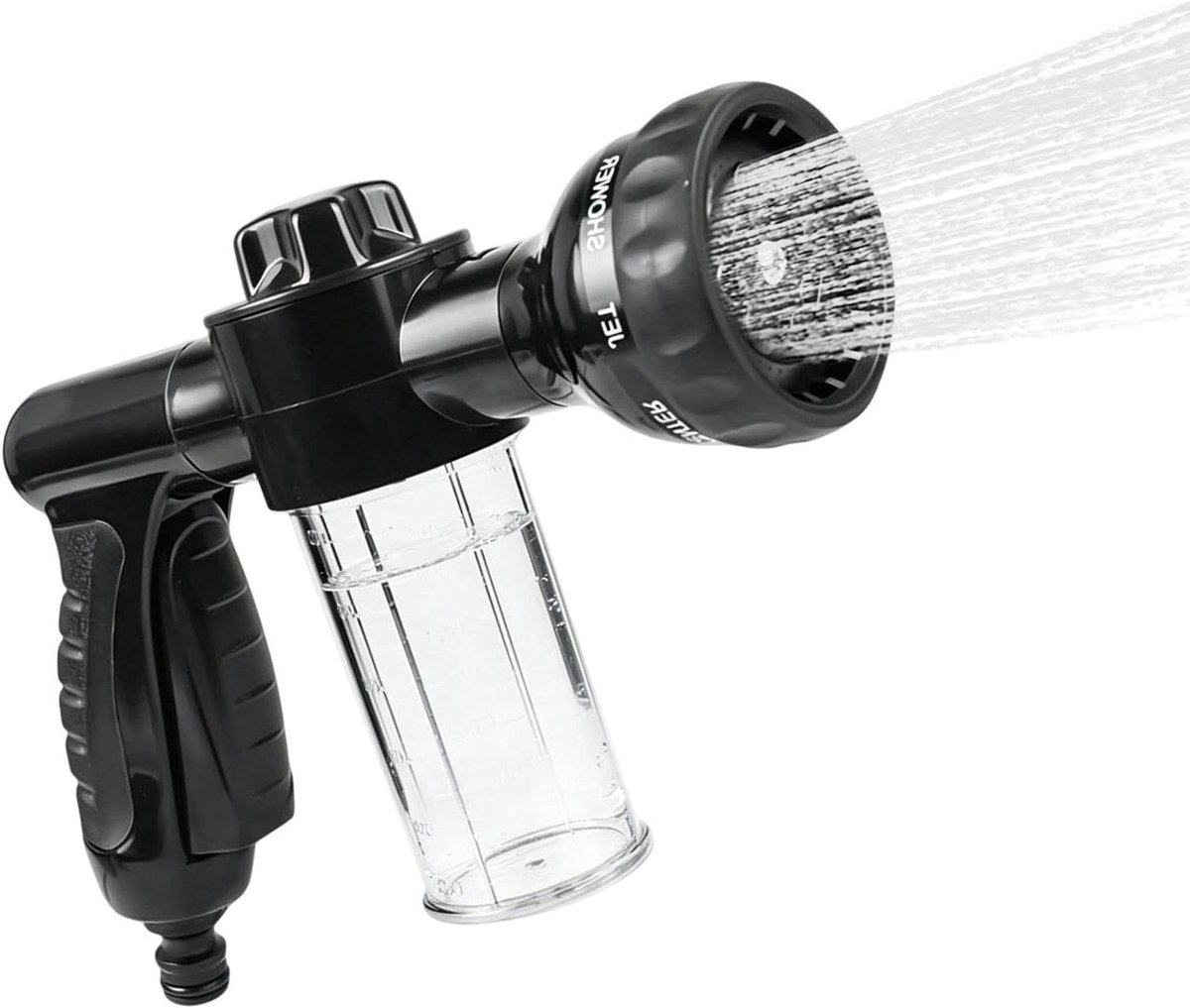 Hoge Druk Sproeier - Verstelbare Reiniger - Tuin Onderhoud - Rijke Schuimvorming - 100ml Reservoir - Zwart