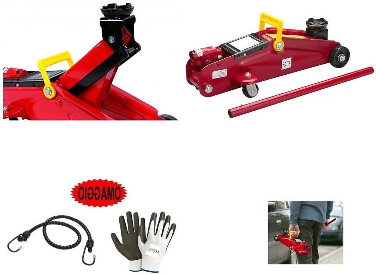 Hydraulische Krik - Autokrik Koffer - Auto Onderhoud - Met Transportwielen - Tot 2 Ton - Zwart