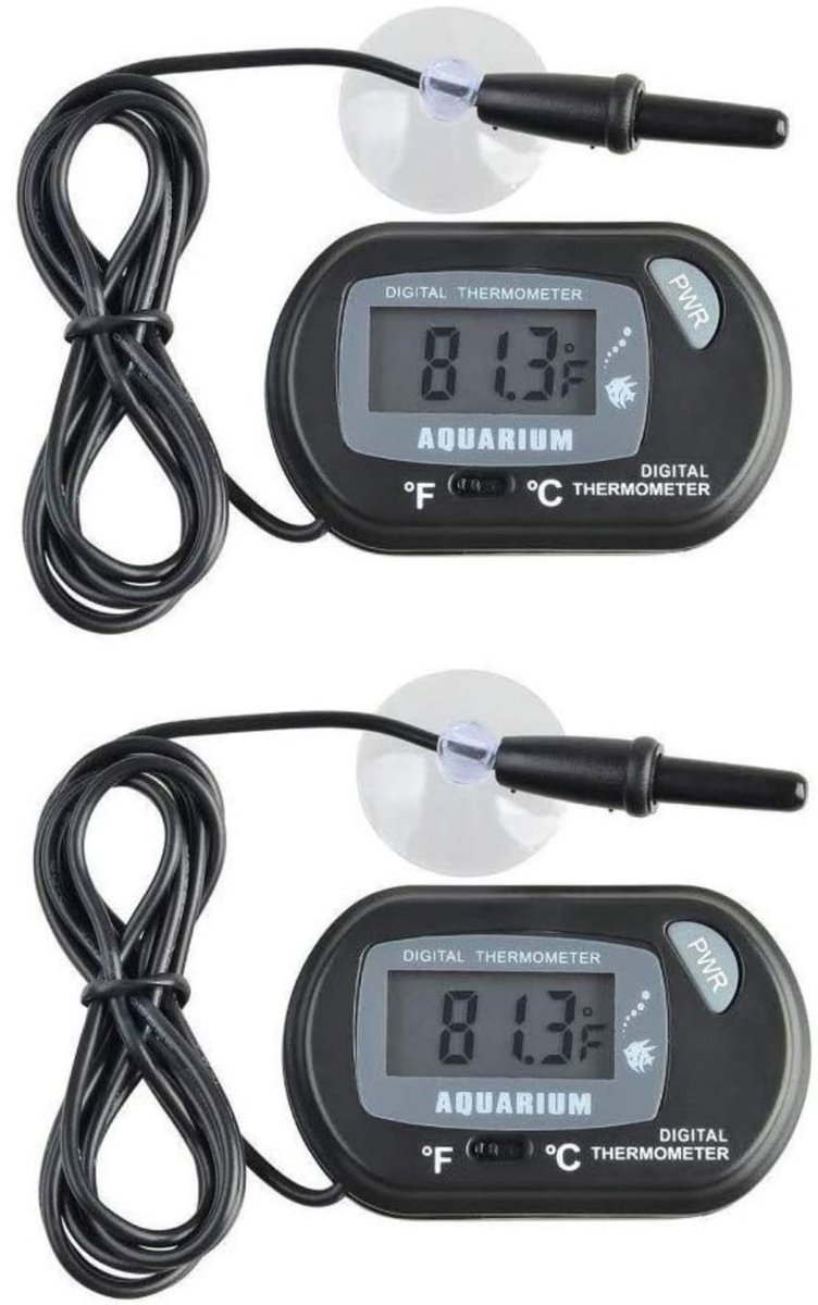 LIVIA HOME - Mini Digital Aquarium Thermometer - LCD Display - Waterdicht - Thermometer voor Aquarium - Nauwkeurig en Betrouwbaar - Geschikt voor Terr...