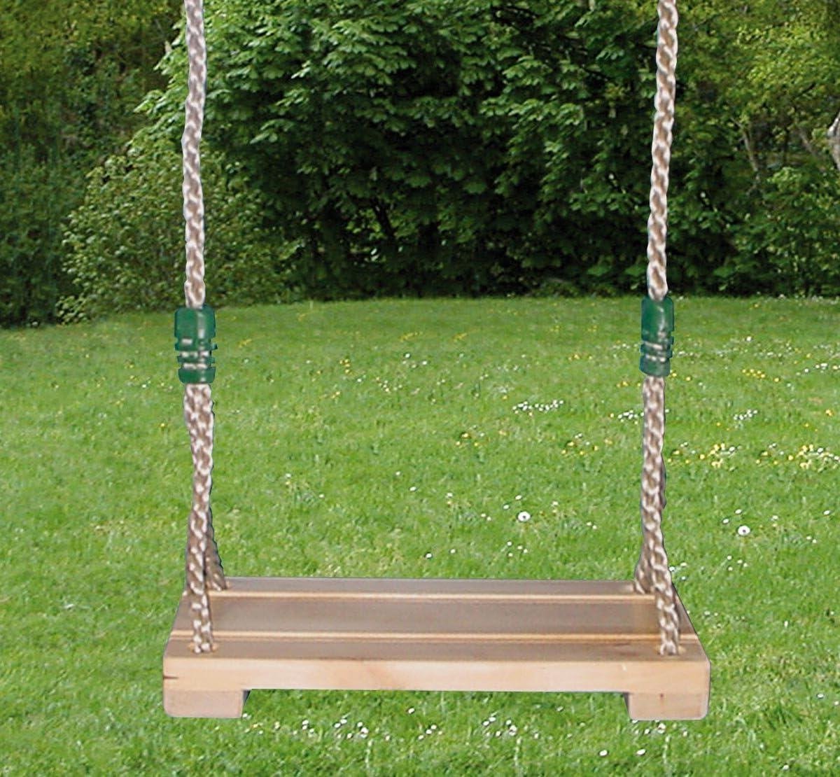 Houten Schommelbank - Schommelzitje Buiten - Buiten Spelen - Verstelbare Lengte - 2.50 tot 3.50m - Natuurlijk Hout