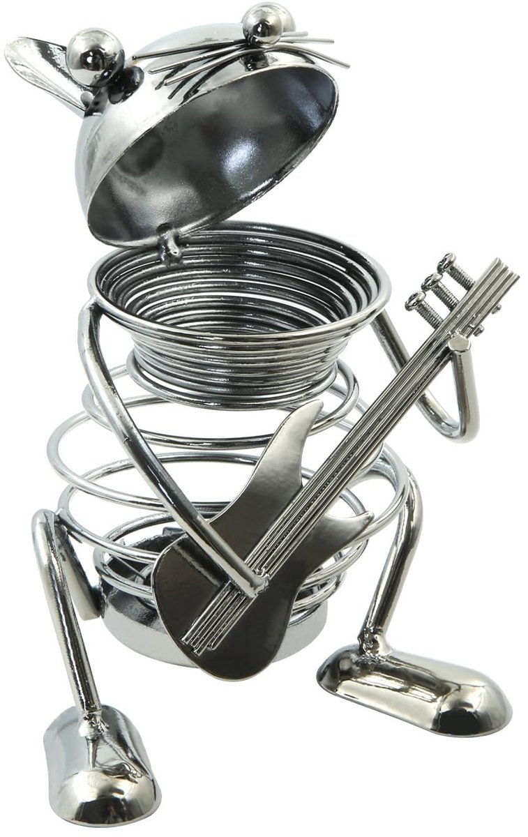 SOUQONE- Pencil Holder Creatieve Kat Gitaar - Decoratie Woonkamer - Decoratieve Tafellampen - Bureau Organizer - Vintage Ornament - Retro IJzeren Kunst