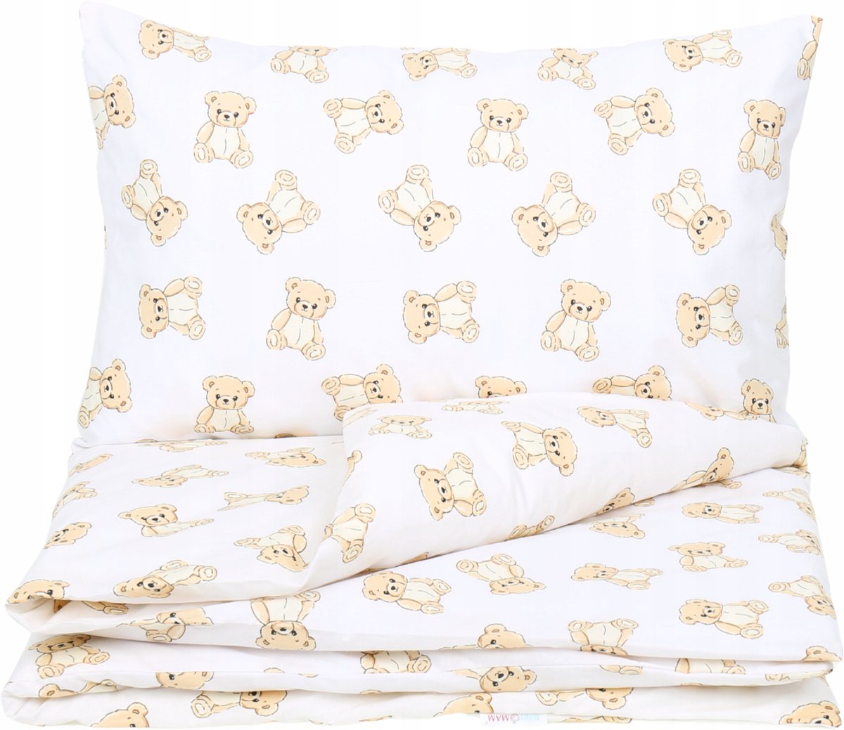 Babymam Kinderbeddengoed 2-delig 135x100cm Teddybeer Katoen
