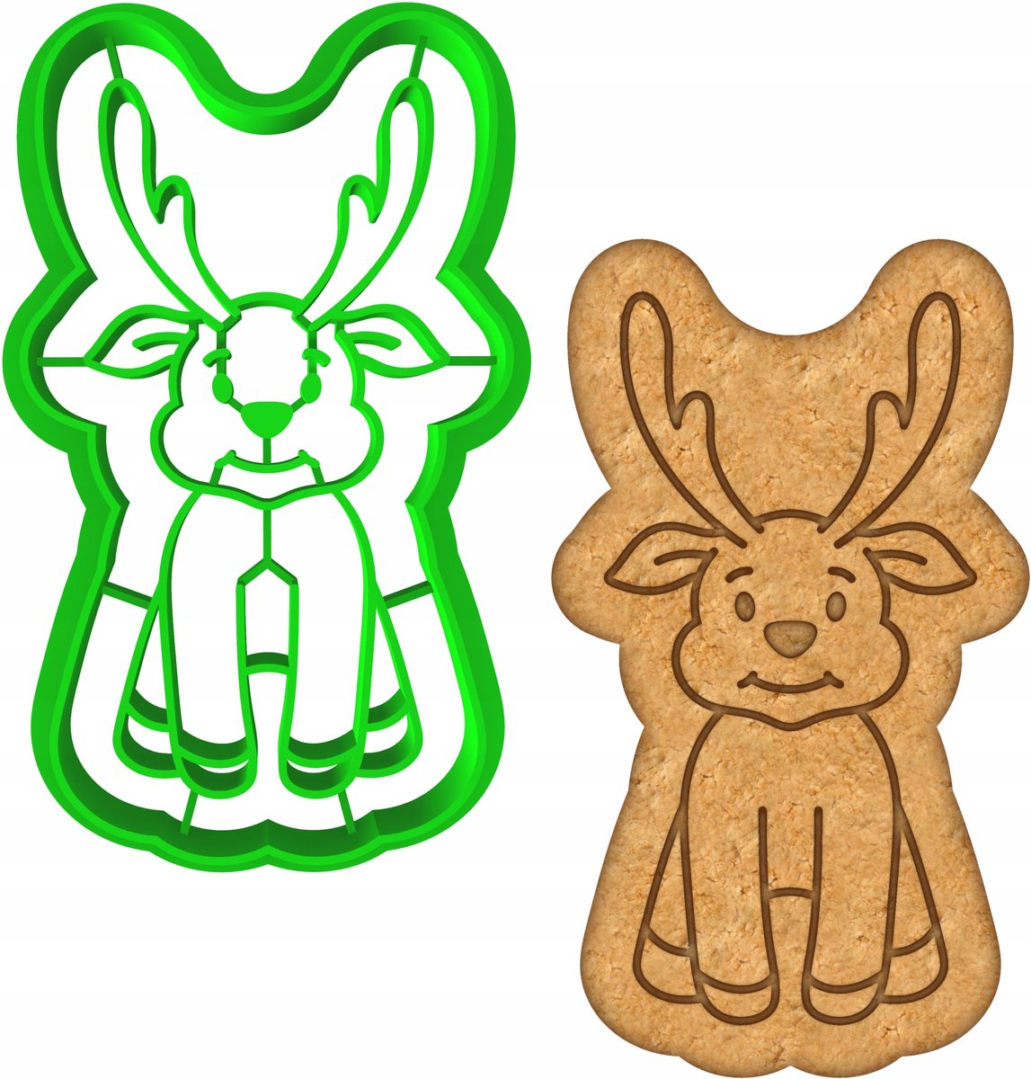 Koekjesvorm Kerst Rendier 8cm - Perfect voor Peperkoek en Koekjes