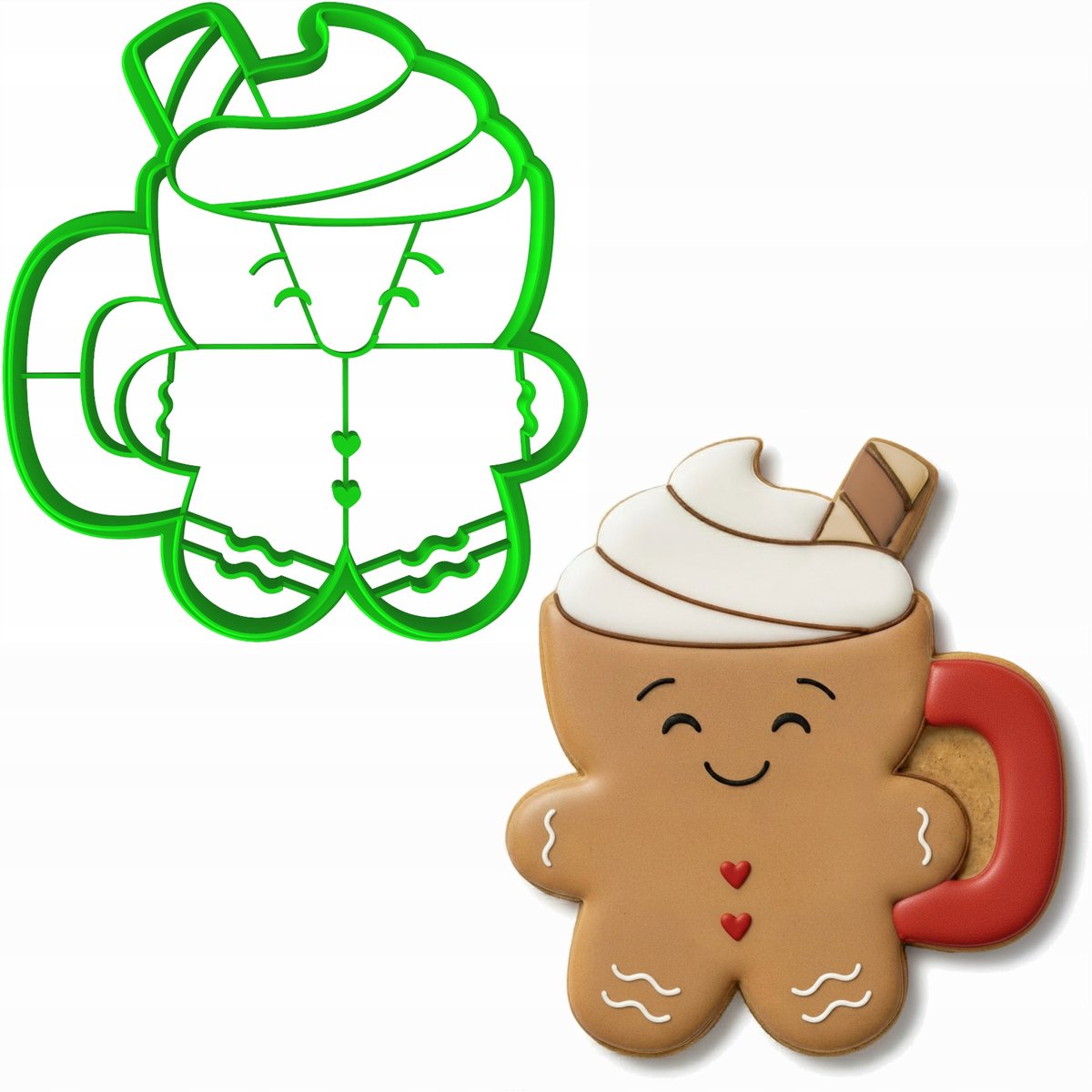 Kerstkoekjesvorm - Mok Figuur 10cm - PETG Plastic