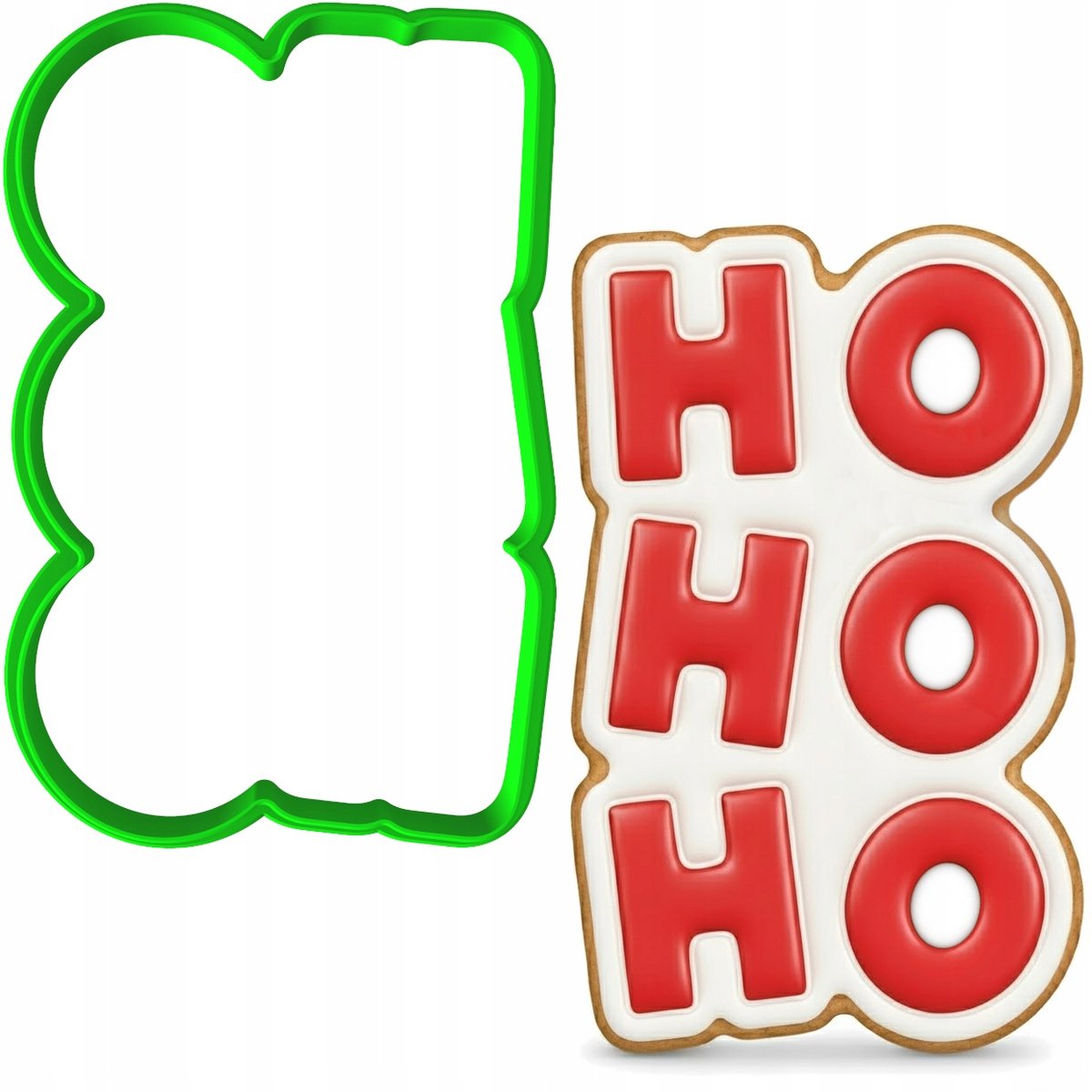 Kerstkoekjesvorm 'HO HO HO' - 10cm - PETG Kunststof
