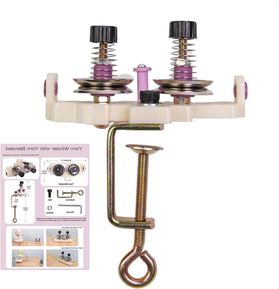 Garen Gids - Garen Winder - Haken Breien - Verstelbare Klem - 17 x 10.6 x 5.5 cm - Meerkleurig