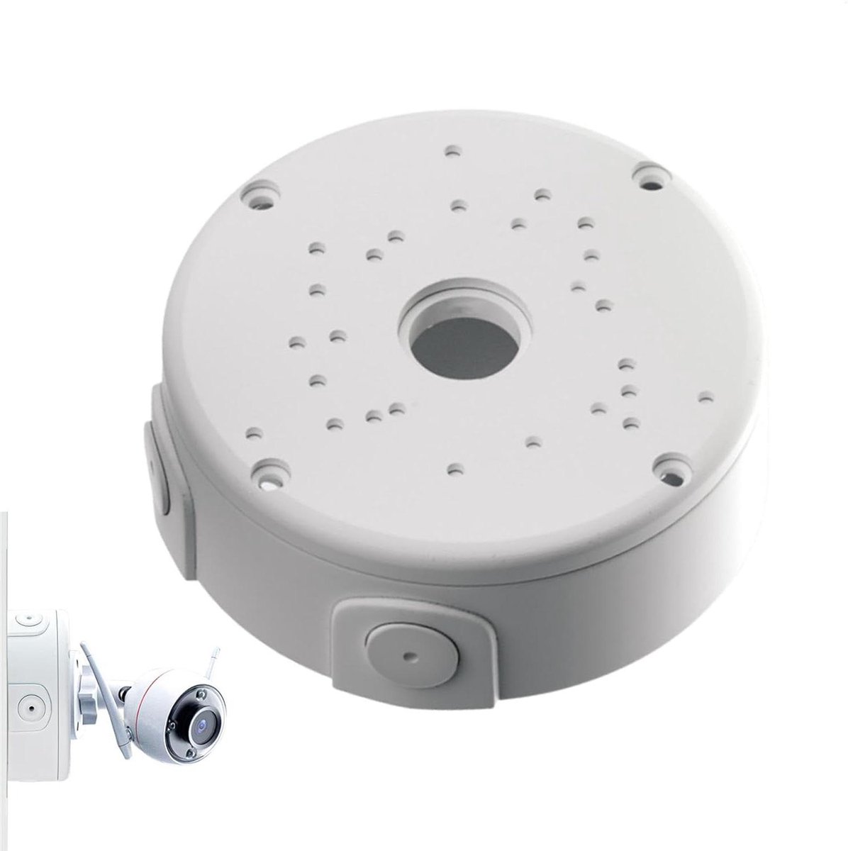 Camera Montagebox - Bevestigingsbeugel - Beveiliging Installeren - Waterdicht Ontwerp - 12 x 5.3 cm - Wit