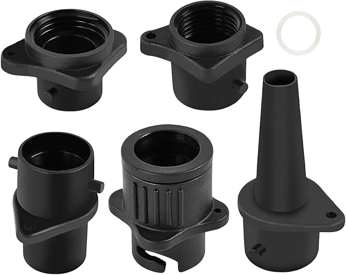 Luchtpomp Adapter - Opblaas Mondstuk - Watersport Accessoire - Set van 4 Stuks - 9.5 x 6.5 x 3.8 cm