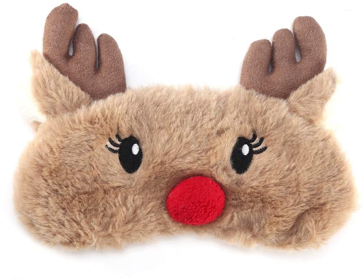 VLEMICO- Slaapmasker met warmtefunctie - Oogmasker - Pluche - Schattige patronen - Voor thuis en op reis - Elastisch verband