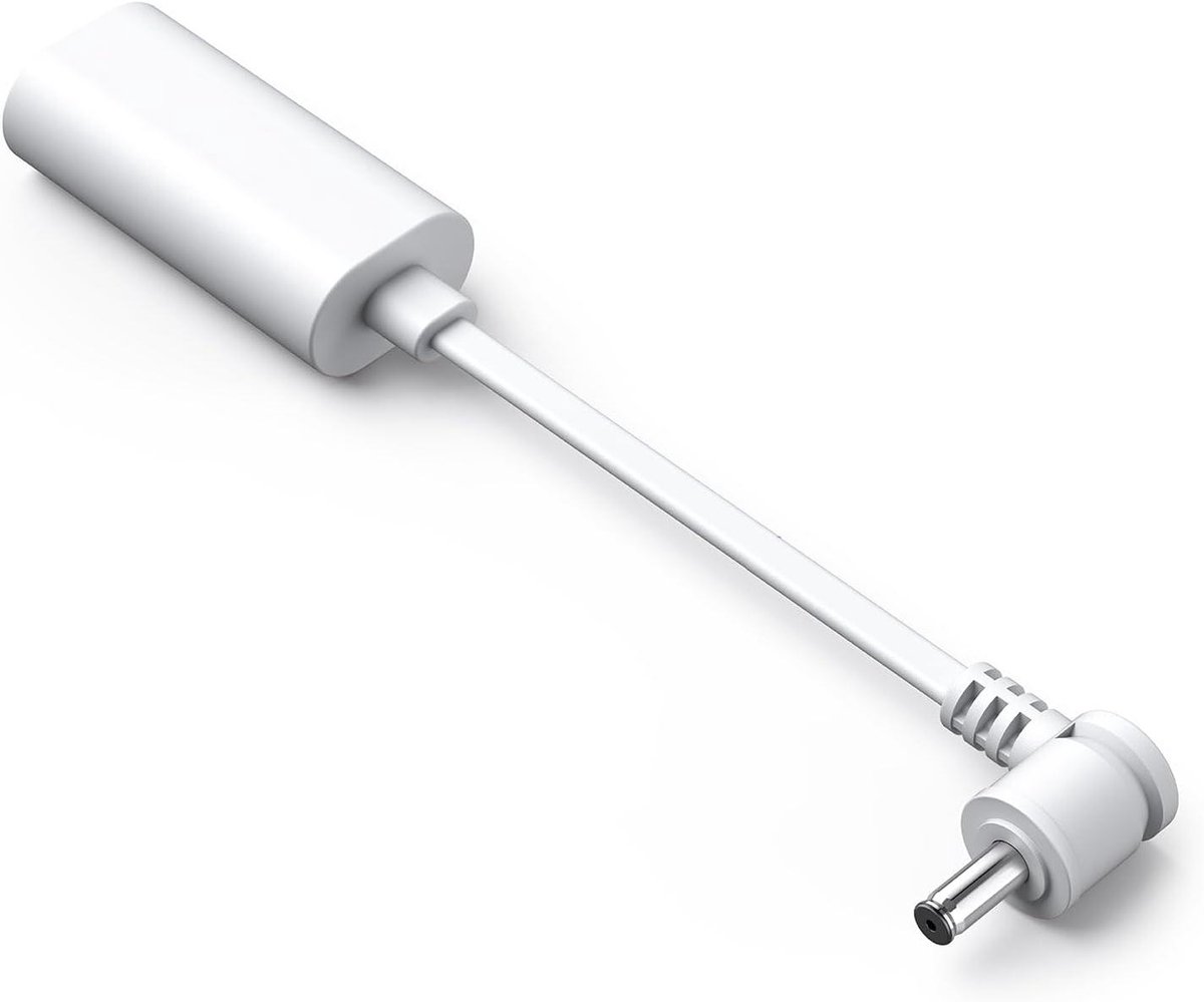 Adapter Kabel - Stroom Converter - Camera Voeden - USB-C naar Barrel - 1 Ampère - Wit