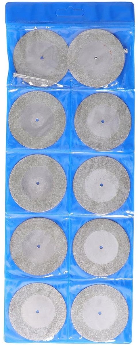Doorslijpschijven Set - Diamant Wielen - Precisie Bewerking - Hoge Hardheid - 16 mm Diameter - Zilver