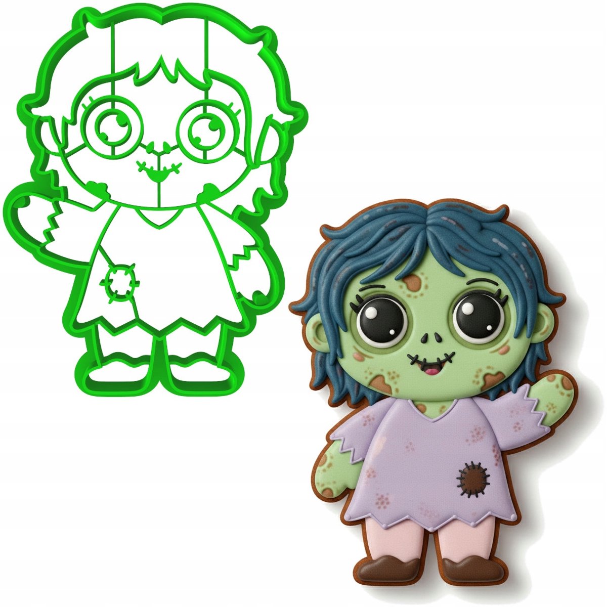 Halloween Koekjesvorm Zombie 10cm - Bakken met Cookie Master