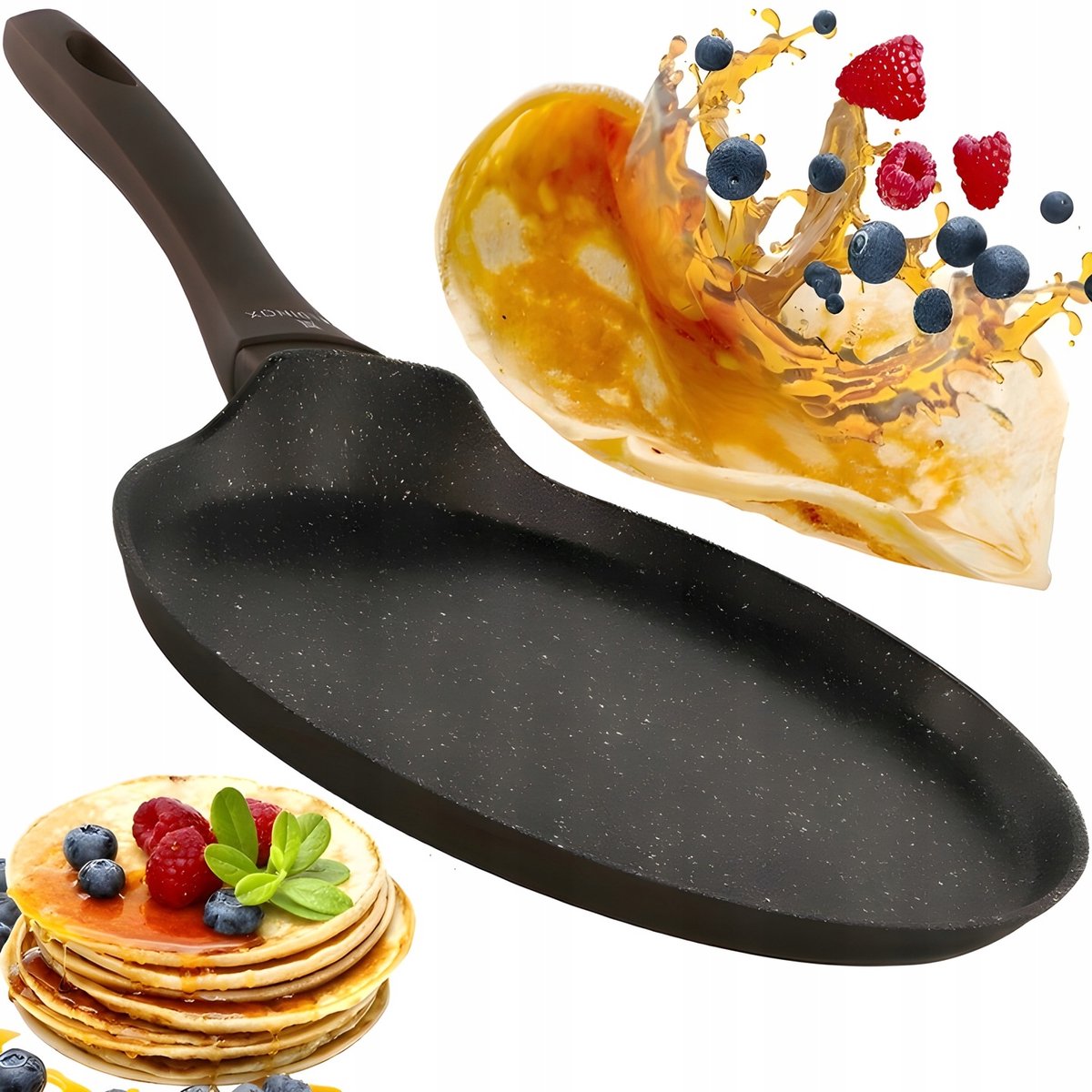 Valdinox Koekenpan met Antiaanbaklaag - 24 cm - Inductie & Gas